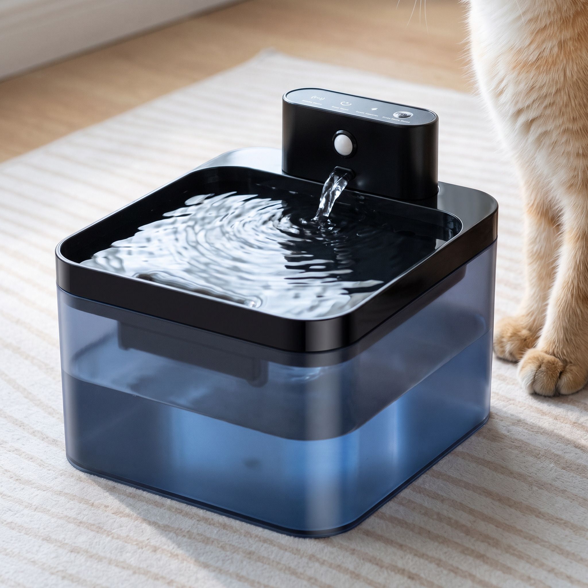 Black Pawbrook fountain and filter components